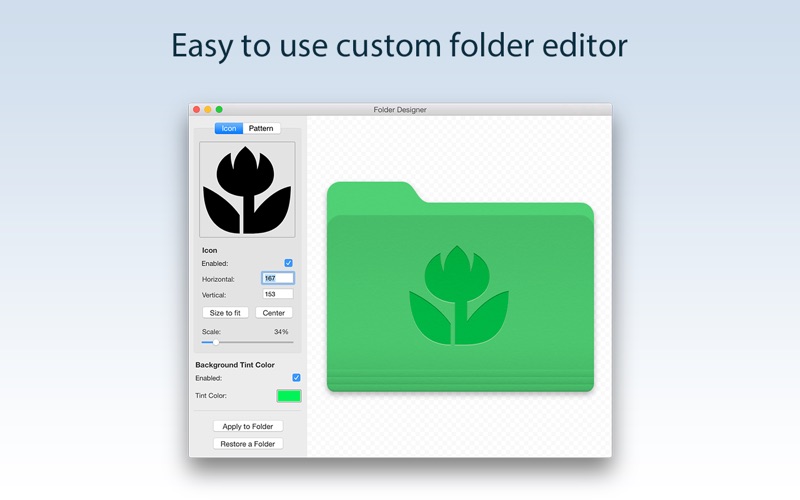 folder designer: custom icons