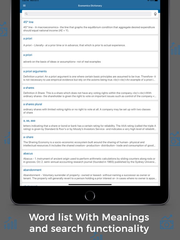 economics dictionary offline