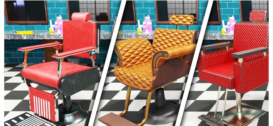 理发师店铺头发切模拟器