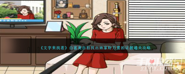 《文字来找茬》白富美自拍找出她家财万贯的证据通关攻略